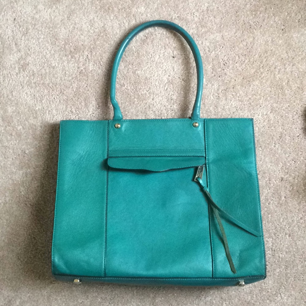 Turquoise Rebecca Minkoff Leather Tote